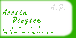 attila piszter business card